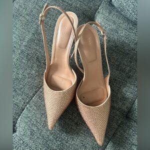 Jonathan Simkhai Textured Slingback Heels - Blush